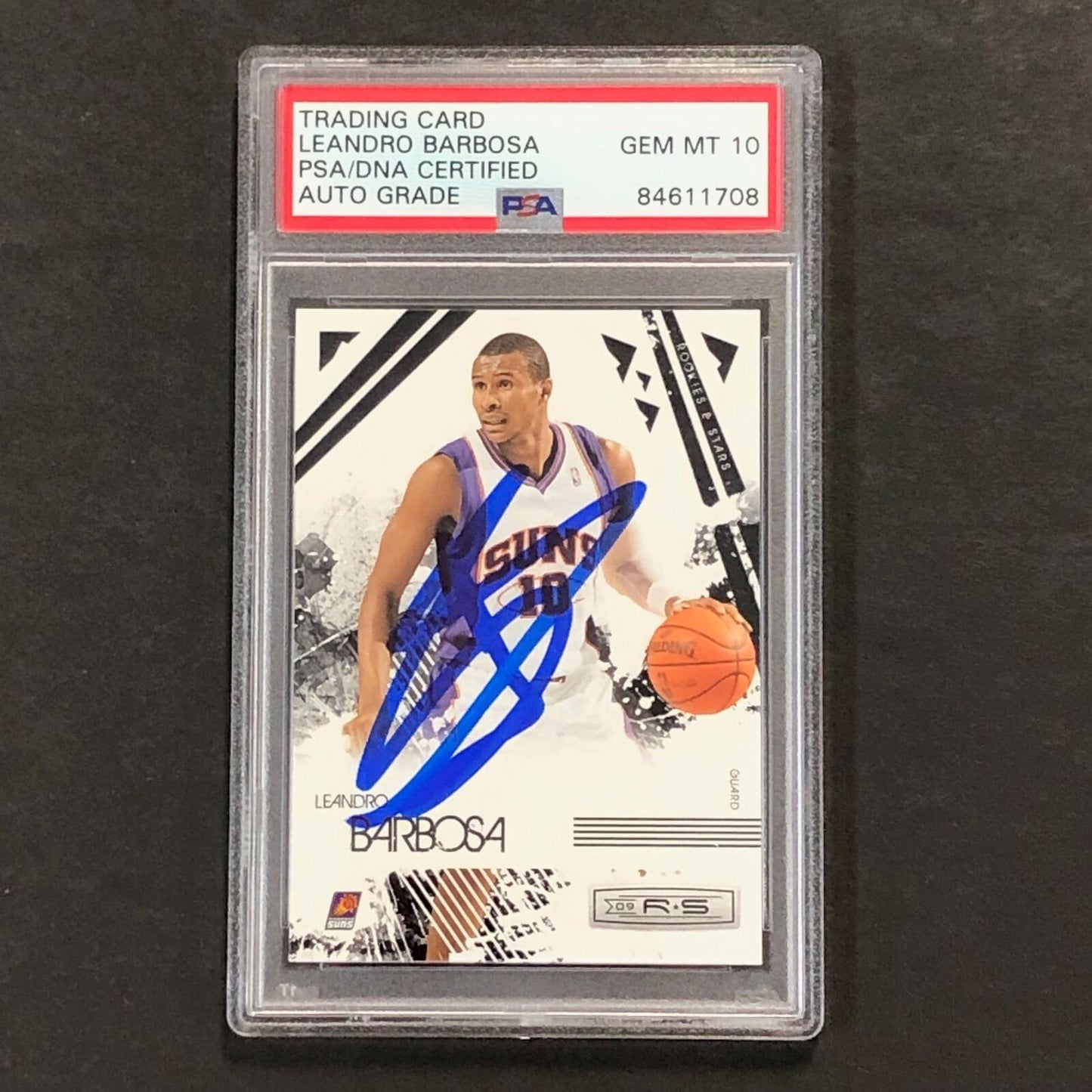 2009-10 Rookies & Stars Basketball #78 Leandro Barbosa Signed Card AUTO 10 PSA S