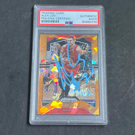 2019-20 Panini Prizm Basketball #38 Alex Len Signed Card AUTO PSA Slabbed Hawks