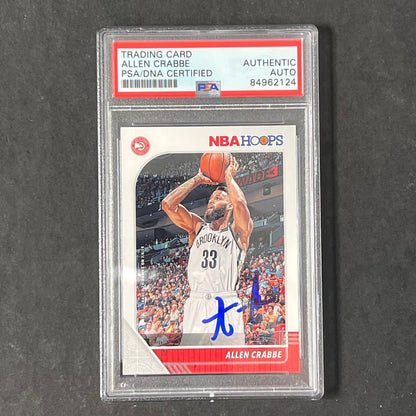 2019-20 Panini NBA Hoops #5 Allen Crabbe Signed Card AUTO PSA Slabbed Hawks