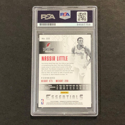 2019-20 Panini Essentials #22 Nassir Little Signed Rookie Card AUTO PSA Slabbed