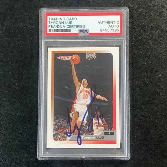 2005-06 Topps Total #112 Tyronn Lue Signed Card AUTO PSA Slabbed Hawks