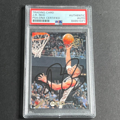 1994-95 Topps #52 JR Reid Signed Card AUTO PSA Slabbed Spurs