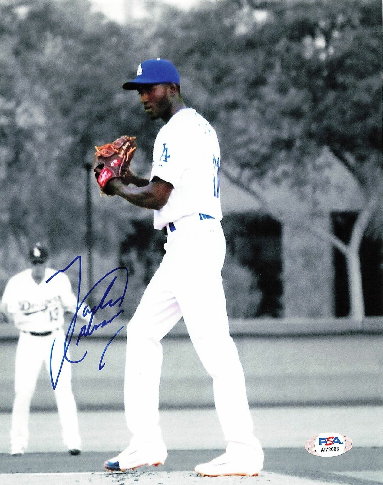 YADIER ALVAREZ signed 8x10 photo PSA/DNA Los Angeles Dodgers Autographed