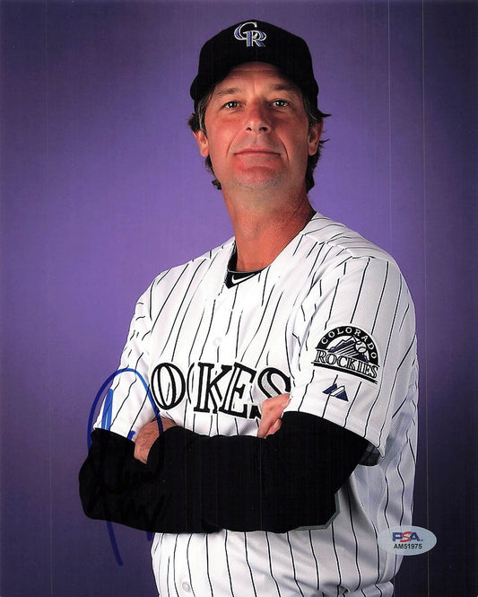 JAMIE MOYER signed 8x10 photo PSA/DNA Colorado Rockies Autographed