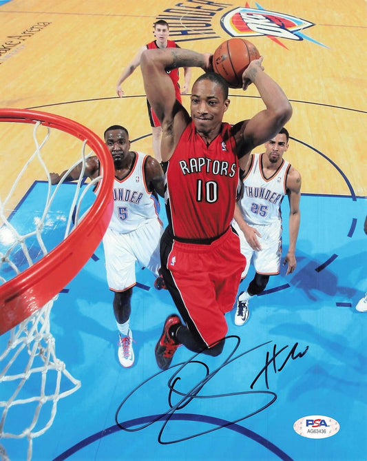 DEMAR DEROZAN signed 8x10 Photo PSA/DNA Raptors