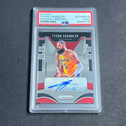 2019-2020 Panini Prizm #SG-TCH Tyson Chandler Signed Card AUTO PSA Slabbed Rocke