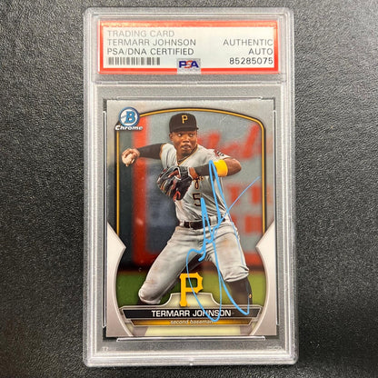 2023 Topps Bowman Chrome #BDC-65 Termarr Johnson Signed Card PSA/DNA Slabbed AUT