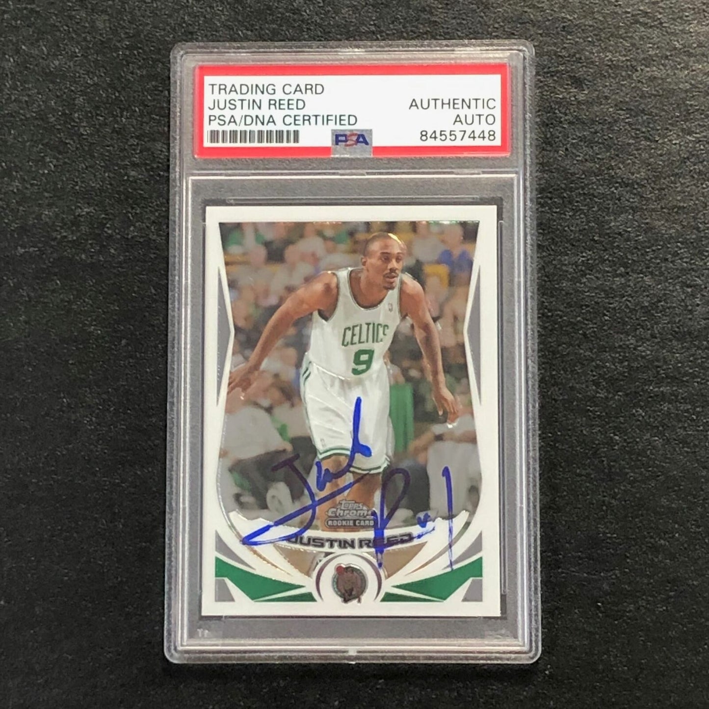 2004-05 Topps Chrome #209 Justin Reed Signed Card AUTO PSA Slabbed RC Celtics