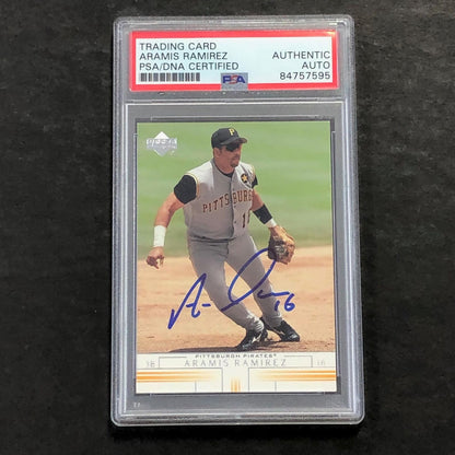2002 Upper Deck #431 Aramis Ramirez Card PSA Slabbed Auto Pirates
