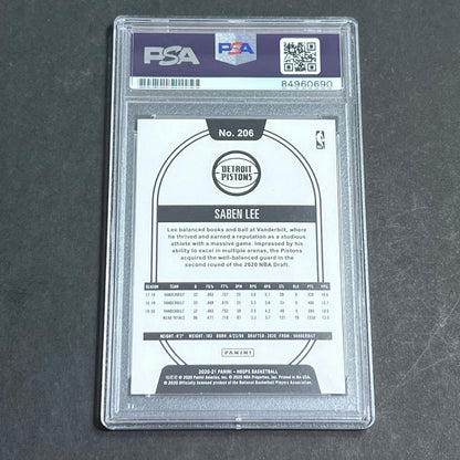 2020-21 Panini Hoops Rated Rookie #206 Saben Lee Signed Card AUTO PSA Slabbed Pi