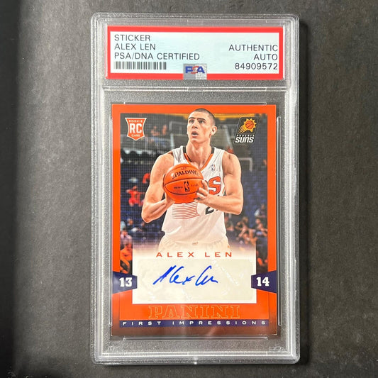 2013-14 Panini #8 Alex Len Signed Card AUTO PSA Slabbed RC Suns