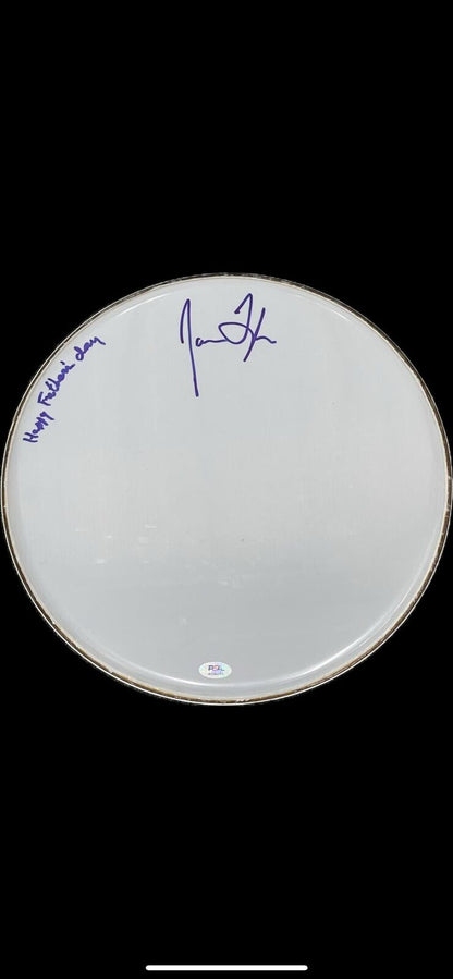 James Taylor signed Drum Head PSA/DNA Autographed Musician