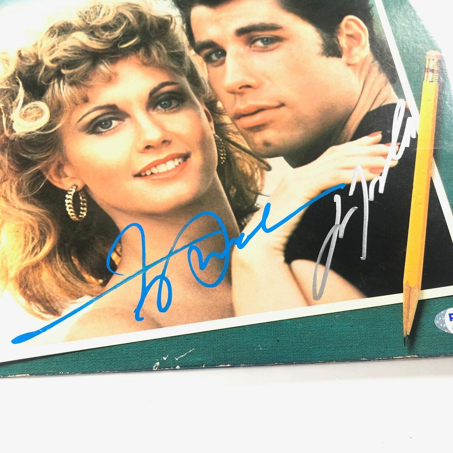 John Travolta & Frankie Avalon signed Grease Soundtrack Vinyl PSA/DNA Album auto