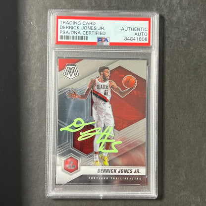 2020-21 Panini Mosaic #31 Derrick Jones Jr. Signed Card AUTO PSA/DNA Slabbed Bla