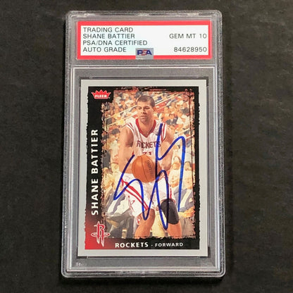 2008-09 Fleer Basketball #129 Shane Battier Signed Card AUTO 10 PSA/DNA Slabbed