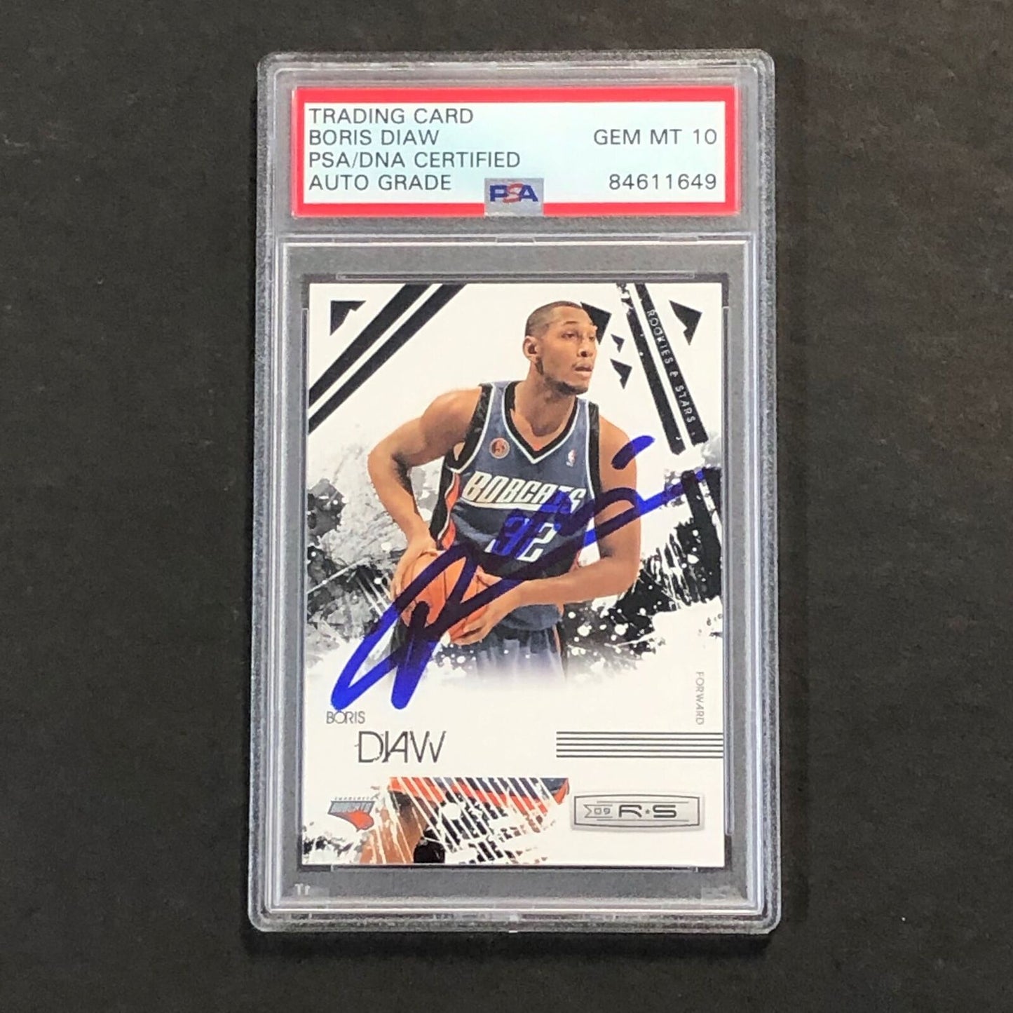 2009-10 Rookies & Stars #9 Boris Diaw Signed Card AUTO 10 PSA Slabbed Bobcats