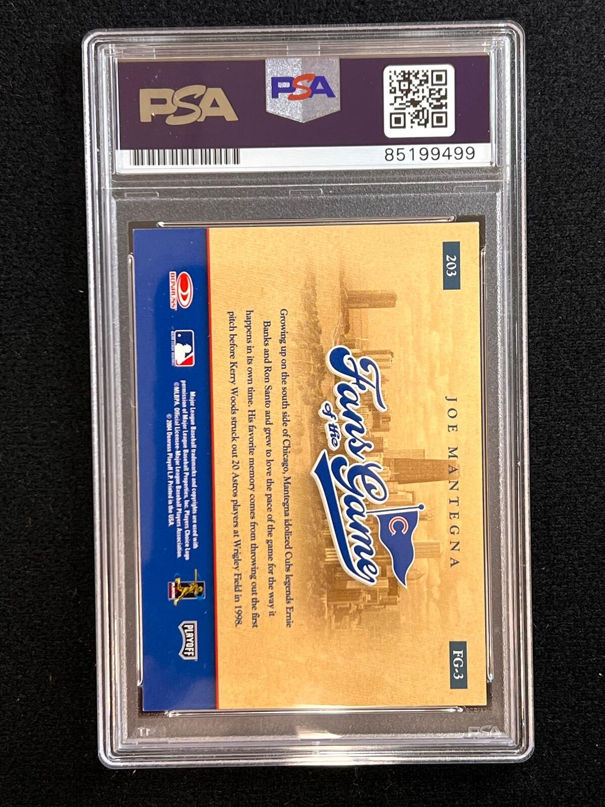 2004 Panini Throwback Threads #203 Joe Mantegna Signed Card PSA Slabbed AUTO Cub