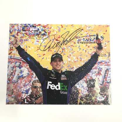 Denny Hamlin Signed 11x14 Photo PSA/DNA Autographed NASCAR