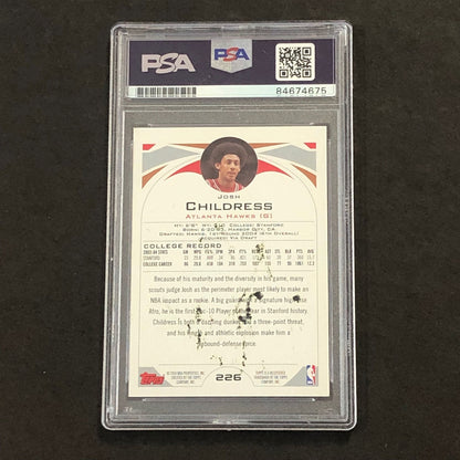 2004-05 Topps #226 Josh Childress Signed Card AUTO 10 PSA Slabbed RC Hawks