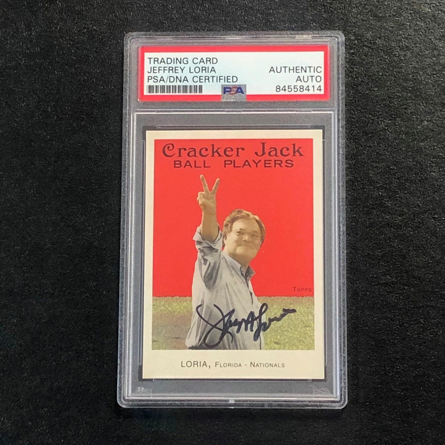2004 Topps Cracker Jack #227 Jeffrey Loria Signed Card PSA Slabbed Auto Marlins
