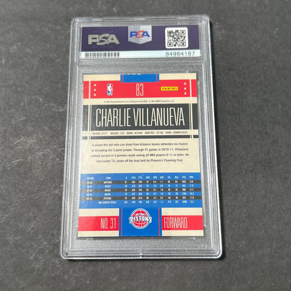 2010-11 Panini Classics #83 Charlie Villanueva Signed Card AUTO PSA/DNA Slabbed