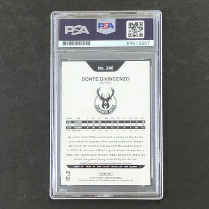 2018-19 NBA Hoops #246 DONTE DIVINCENZO Signed Card AUTO PSA/DNA Slabbed RC Buck