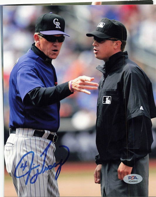 Jim Tracy signed 8x10 photo PSA/DNA Colorado Rockies Autographed