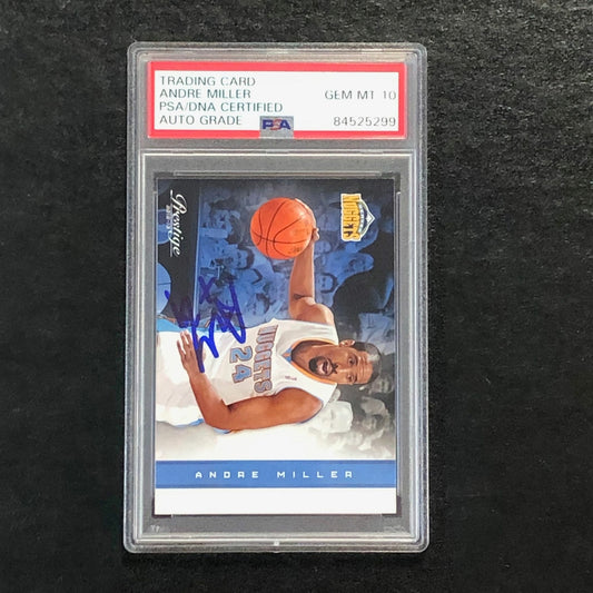 2012-13 Panini Prestige #100 Andre Miller Signed AUTO 10 PSA Slabbed Nuggets