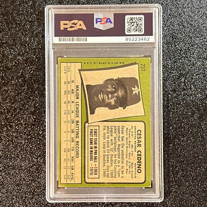 1971 Topps #237 Cesar Cedeno Signed Card PSA Slabbed Auto Astros