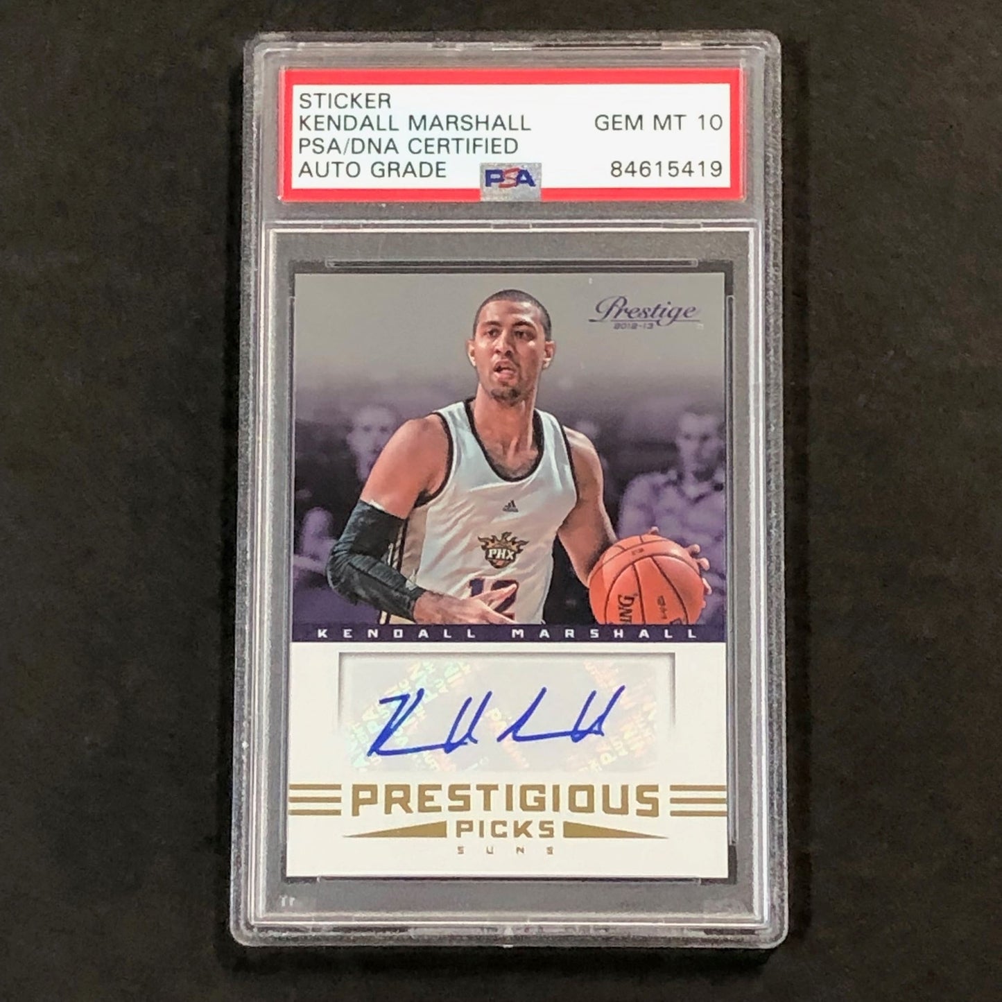 2012-13 Panini Prestige Prestigious Picks #57 Kendall Marshall Signed Card AUTO