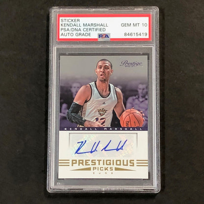 2012-13 Panini Prestige Prestigious Picks #57 Kendall Marshall Signed Card AUTO