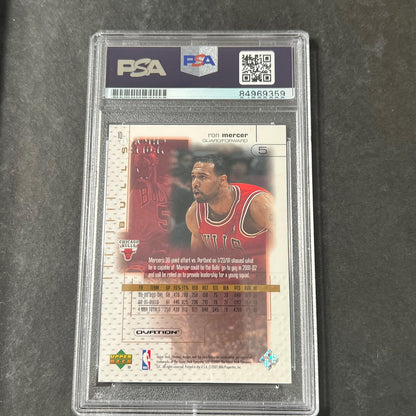 1999-2000 Upperdeck #5 Ron Mercer Signed Card AUTO PSA Slabbed Bulls