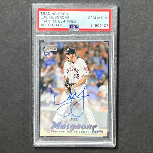 2017 Topps Stadium Club #SCA-JM Joe Musgrove Signed Rookie Card PSA Slabbed Auto