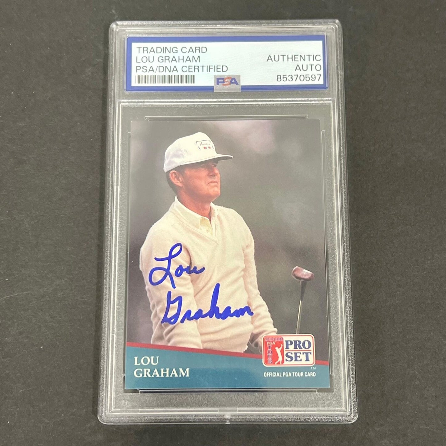 1991 Pro Set #218 Lou Graham Signed Card PSA/DNA Slabbed AUTO Golf