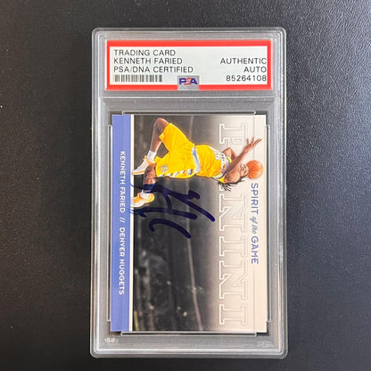2012-13 Panini #6 Kenneth Faried Signed AUTO PSA Slabbed Nuggets