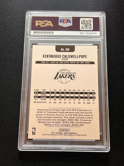 2017-18 Panini Hoops #169 Kentavious Caldwell-Pope Signed Card AUTO PSA Slab