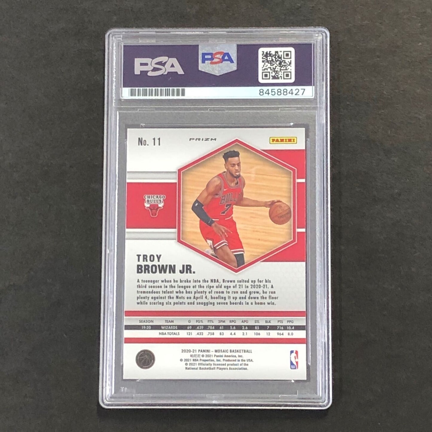 2020-21 Panini Mosaic Silver #11 TROY BROWN JR. Signed Card AUTO PSA Slabbed Bul