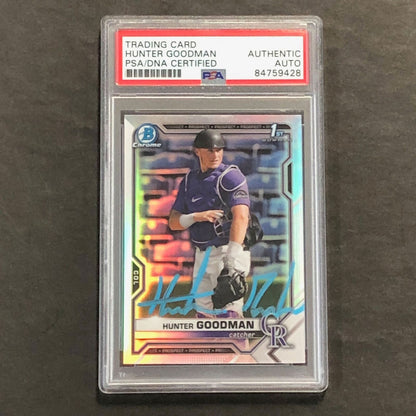 2022 Bowman Draft Chrome 1st Bowman #BDC-66 Refractor Hunter Goodman Signed Card