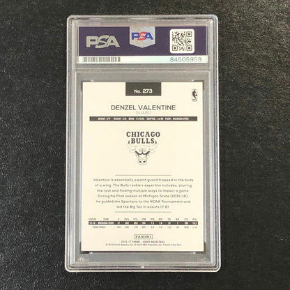 2017-18 Donruss Basketball #24 Denzel Valentine Signed Card AUTO PSA Slabbed RC