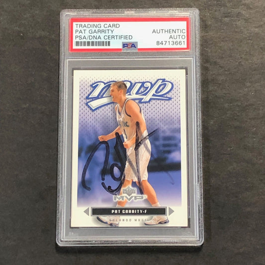 2002-03 Upper Deck MVP #128 Pat Garrity Signed Card PSA Slabbed Auto Magic