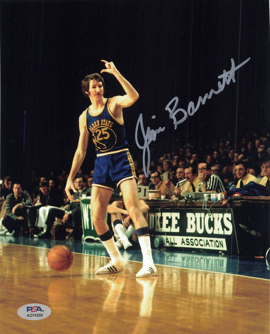 Jim Barnett signed 8x10 photo PSA/DNA Golden State Warriors Autographed