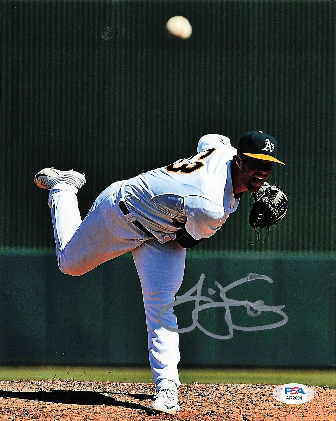 LOGAN SHORE signed 8x10 photo PSA/DNA Oakland Athletics Autographed