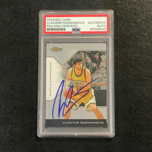 2004-05 Topps Finest #96 VLADIMIR RADMANOVICV Signed Card AUTO PSA Slabbed Sonic