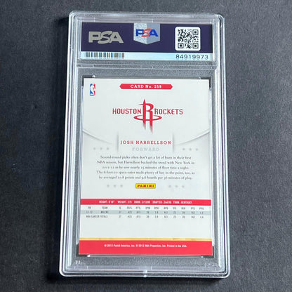 2012-13 NBA Hoops #259 Josh Harrellson Signed Card AUTO PSA Slabbed RC Rockets
