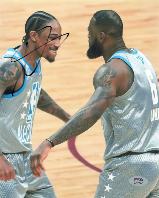 DEMAR DEROZAN signed 8x10 Photo PSA/DNA All Star Game