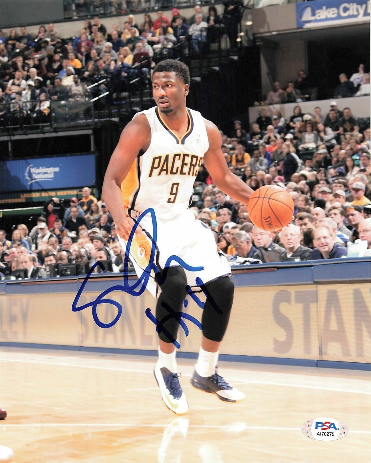 SOLOMON HILL signed 8x10 photo PSA/DNA Pacers Autographed