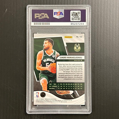 2020-2021 Panini Prizm #142 Sandro Mamukelashvili Signed Card AUTO PSA/DNA Slabb