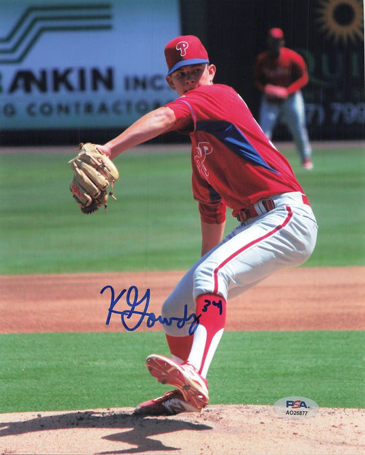 Kevin Gowdy signed 8x10 photo PSA/DNA Philadelphia Phillies Autographed