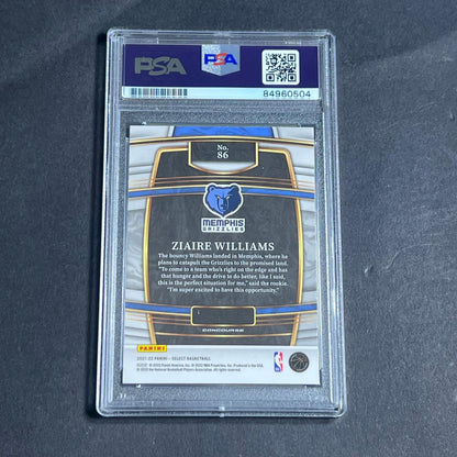 2021-22 Panini Select #86 Ziaire Williams Signed Card AUTO PSA/DNA Slabbed RC Gr