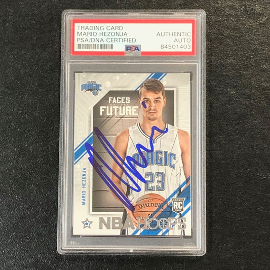 2015-16 NBA Hoops Faces of the Future #1 Mario Hezonja Signed Rookie Card AUTO P